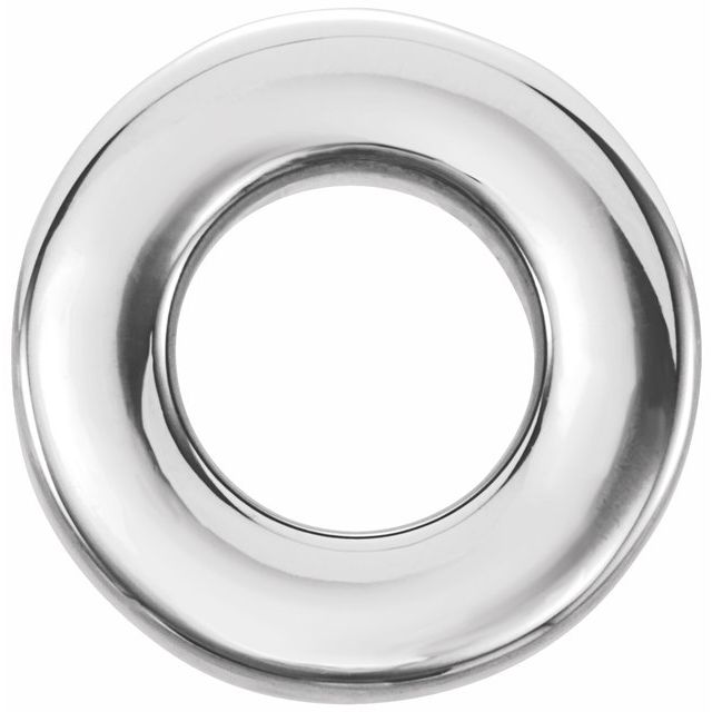 Platinum Platinum 10 mm Circle Slide Pendant
