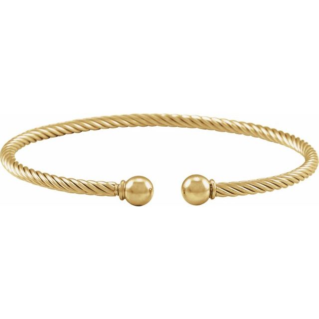 14K Yellow Gold-Filled Polished Gold-Filled Cuff Bracelet
