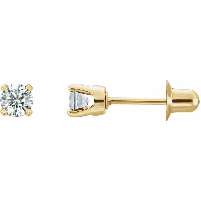 14K Yellow Gold 1/5 CTW Natural Diamond Earrings — 3 × 3 mm