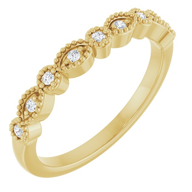 14K Yellow Gold .08 CTW Natural Diamond Matching Band