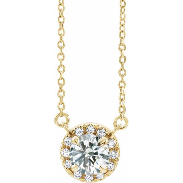 14K Yellow Gold 1/3 CTW Lab-Grown Diamond French-Set Necklace