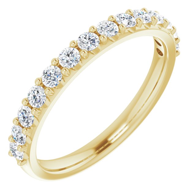 14K Yellow Gold 3/8 CTW Diamond Band