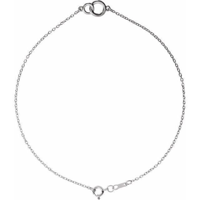 Platinum Platinum Interlocking Circle Bracelet