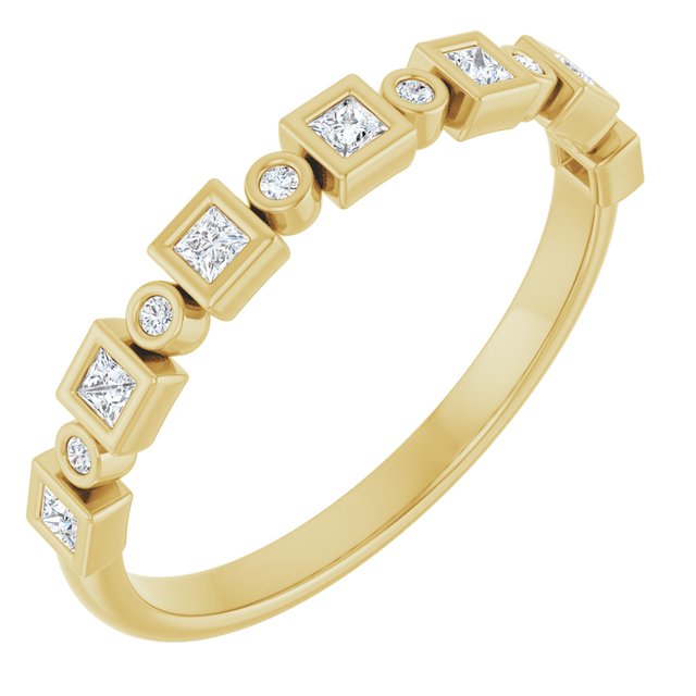14K Yellow Gold 1/5 CTW Natural Diamond Anniversary Band